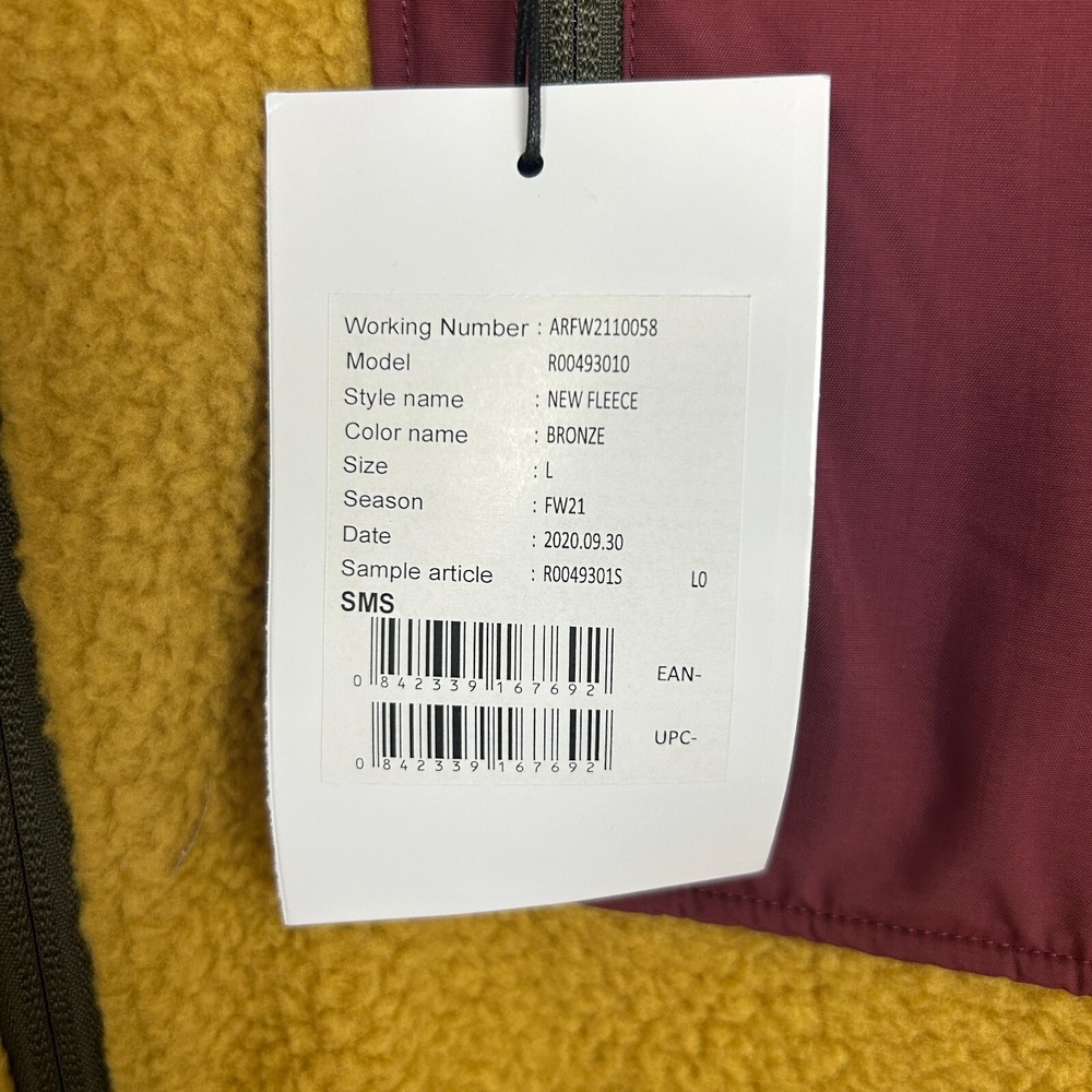 NEW Armada Mens Fleece Jacket Bronze Burgundy Full Zip Sherpa Large R00493010 - Picture 6 of 9